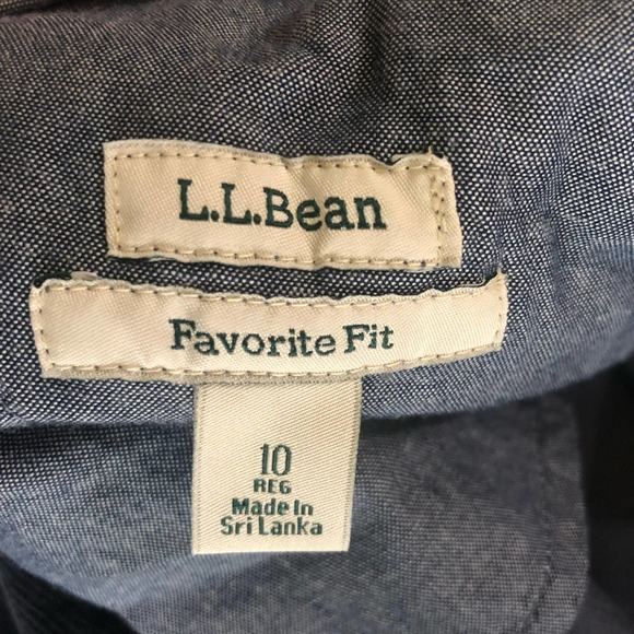 L.L. Bean Favorite Fit Blue Gray Corduroy Pants Size 10 - Picture 4 of 5